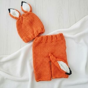 Newborn Crochet Fox Outfit